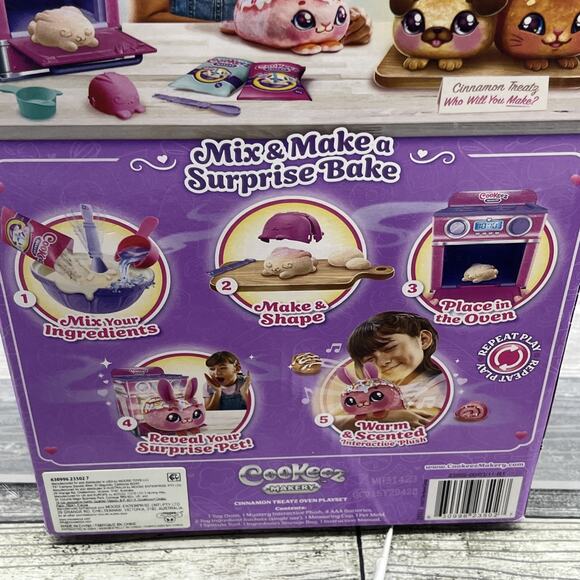 Moose Toys Cookeez Makery Cinnamon Treatz Oven Playset - Pink, Ages 5+. {123}. - Picture 11 of 16